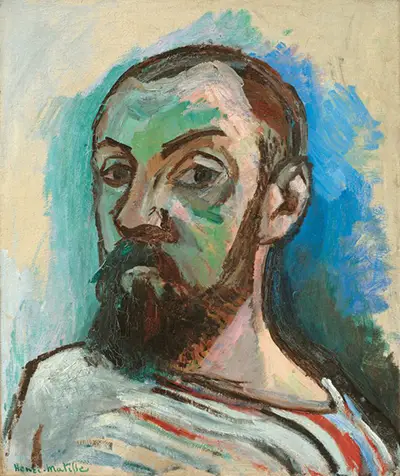 Autoportrait dans un t-shirt rayé Henri Matisse